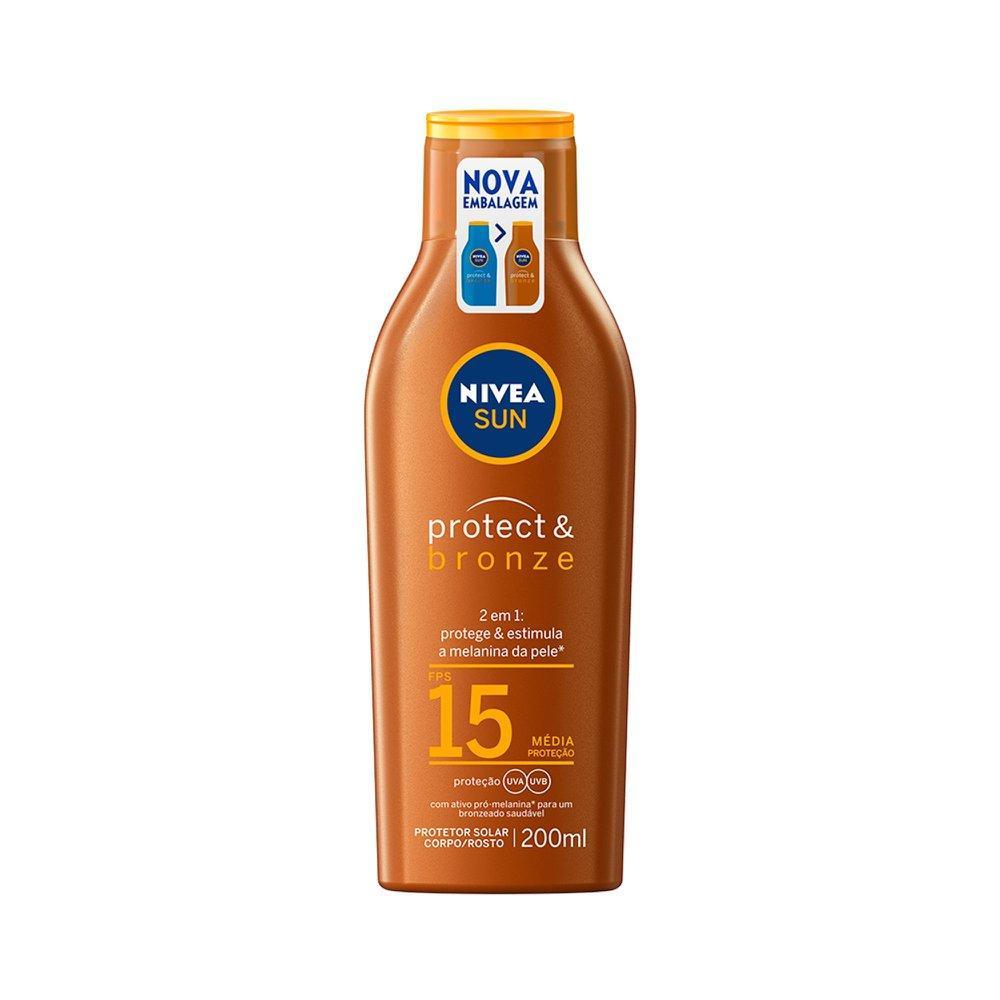 Protetor Solar Nivea Sun Protect Bronze Fps 15 200ml — Skincare