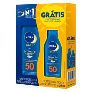 Protetor Solar Nivea Sun Protect Hidrata Fps 50 Loção 200ml e Ganhe