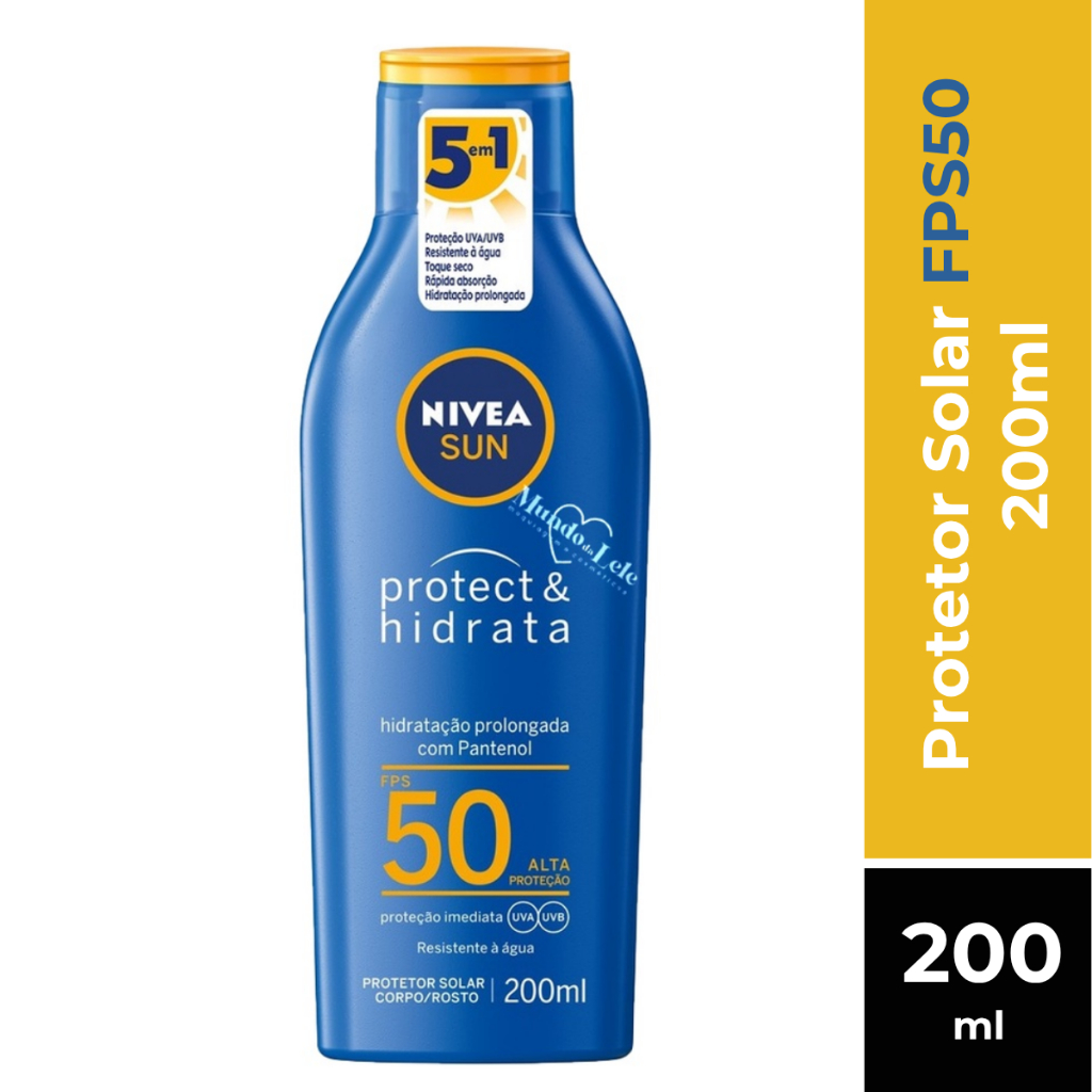 Protetor Solar Nivea Sun Protect Hidrata Fps50 200ml