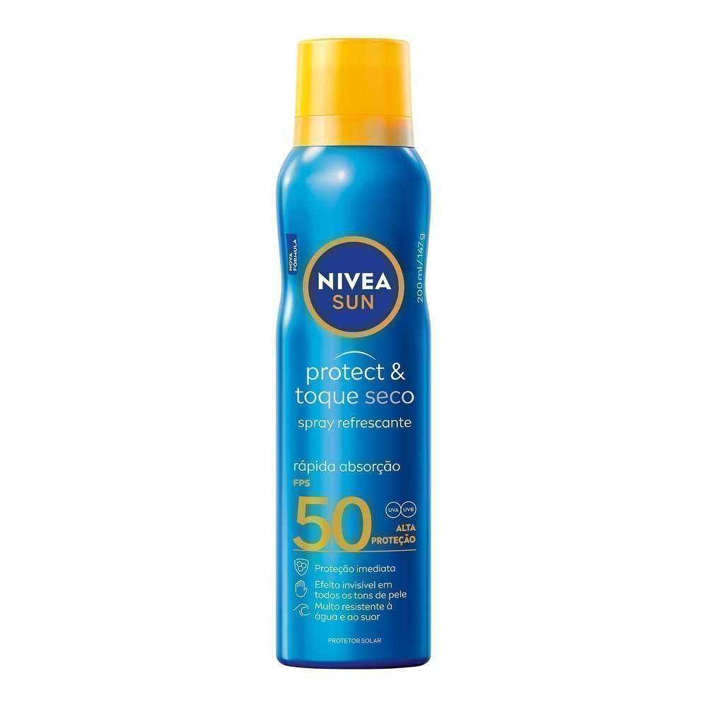 Protetor Solar Nivea Sun Spray Protect Toque Seco 200ml