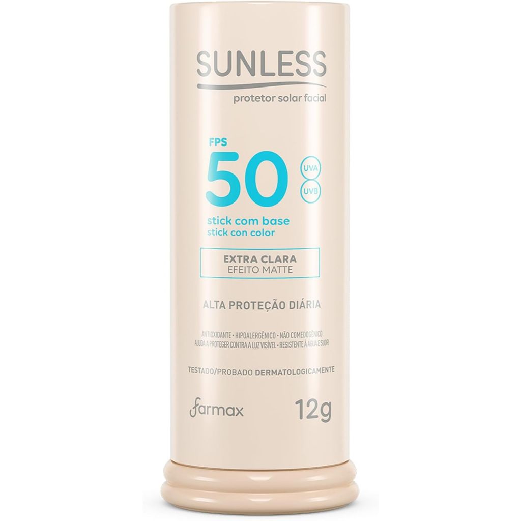 Protetor Solar Sunless Stick com Base Extra Clara 12g