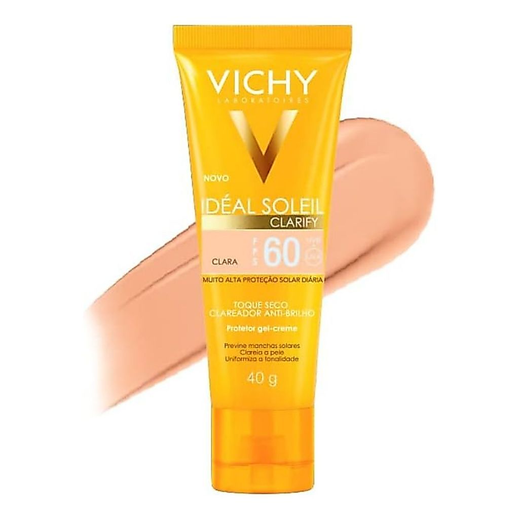 Protetor Solar Vichy Idéal Soleil Clarify Cor Clara Com 40g — Skincare