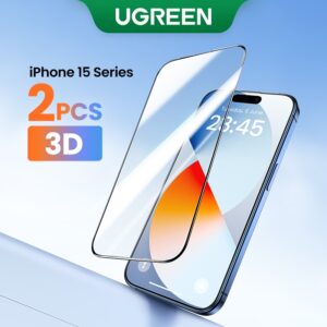 Protetores De Tela Ugreen 2PCS Para iPhone 15 15Plus 15 Pro Max De