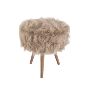 Puf, Puff Para Sala, Puff Pera, Puff Redondo Pelúcia Bege Nude
