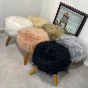 Puff Puf Banqueta Para Maquiagem Madri Pelúcia Várias Cores Para
