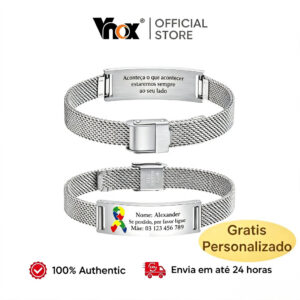 Pulseira De Malha De Fita De Quebra-Cabeça De Autismo Gravada — Brinquedos