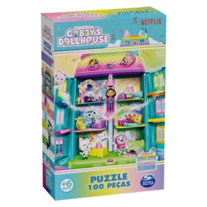 Quebra-cabeça 100 peças Gabby’s Dollhouse Brilhante
