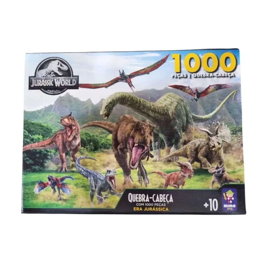 Quebra-Cabeça 1000 Peças Era Jurássica Jurassic World Dinossauros