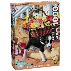 Quebra-Cabeça 1000 Peças Filhotes Brincando Grow 4382
