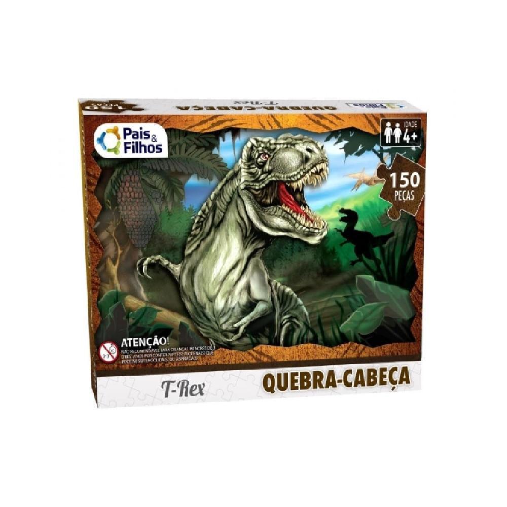 Quebra-Cabeça 150 Peças T-Rex Pais e Filhos — Brinquedos