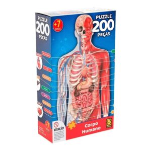 Quebra-cabeça 200 peças Corpo Humano Grow 03937