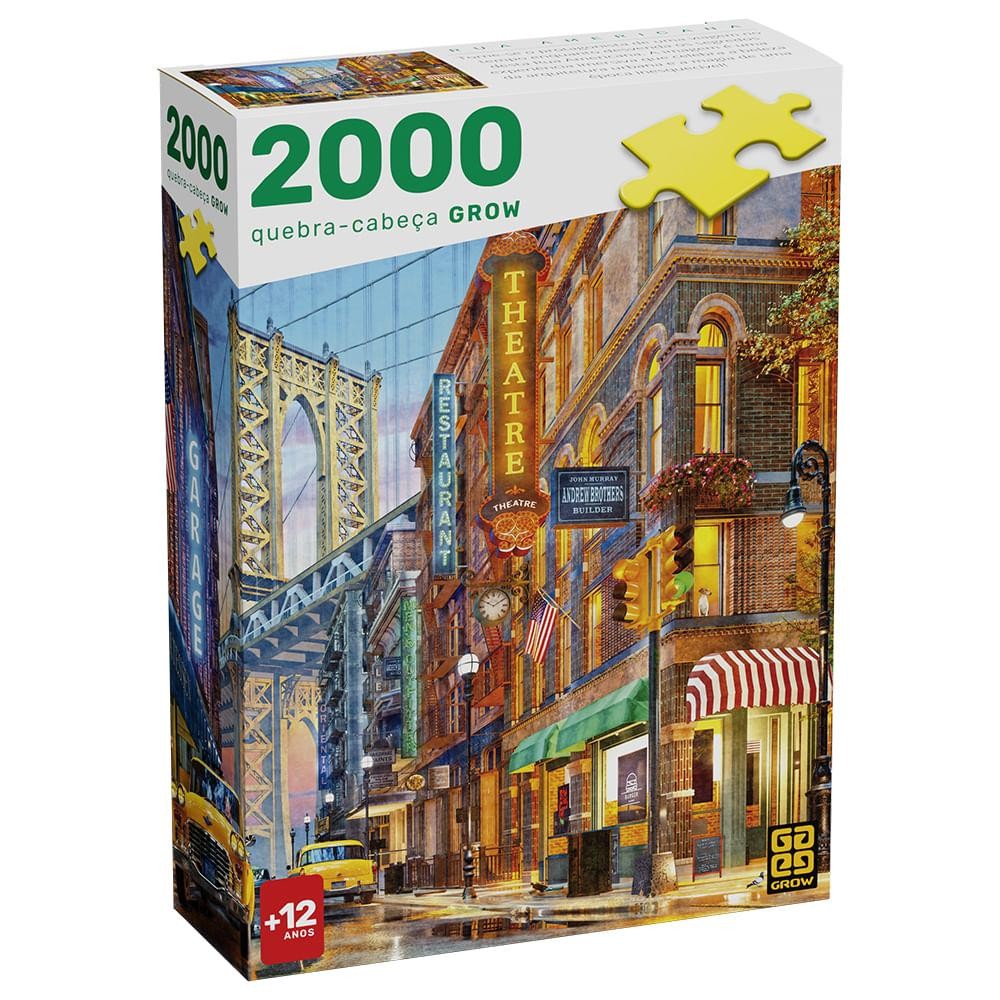 Quebra-cabeça 2000 peças Rua Americana — Brinquedos