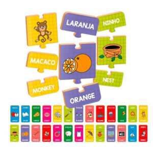 Quebra-Cabeça Alfabeto em Inglês Brincadeira de Criança