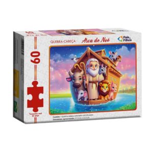 Quebra-Cabeça Arca de Noé 60 Peças Pais e Filhos