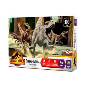 Quebra-Cabeça Atrociraptors 100 Peças Jurassic World Mimo Toys 2081