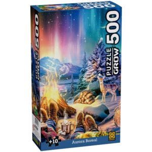 Quebra Cabeça Aurora Boreal 500 Peças Grow Puzzle Polo Norte Quadro