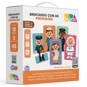 Quebra Cabeça Brincando Com AS Profissões Madeira Babebi Jogo — Brinquedos