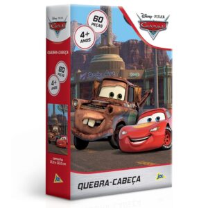 Quebra Cabeça Carros Disney Pixar 60 Peças Jak Toyster Puzzle Criança