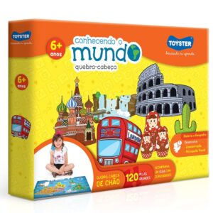 Quebra Cabeça Conhecendo O Mundo 120 Peças Grandes Toyster Puzzle