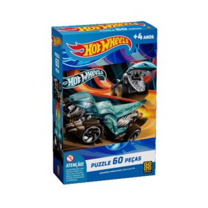 Quebra Cabeça de 60 Peças Hot Wheels Grow 4169