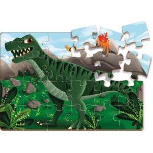 Quebra-Cabeça Dinossauros 24 Peças Brincadeira de Criança — Brinquedos