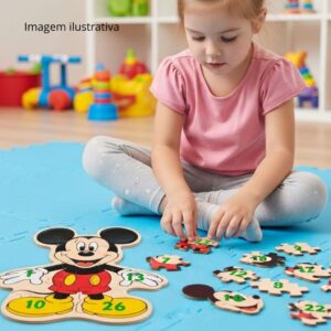 Quebra Cabeça Disney Mickey Menino Menina Jogos Brinquedo 3D