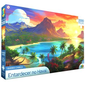 Quebra Cabeça Entardecer NO Havaí 2000 Peças Ggb Brinquedo Puzzle