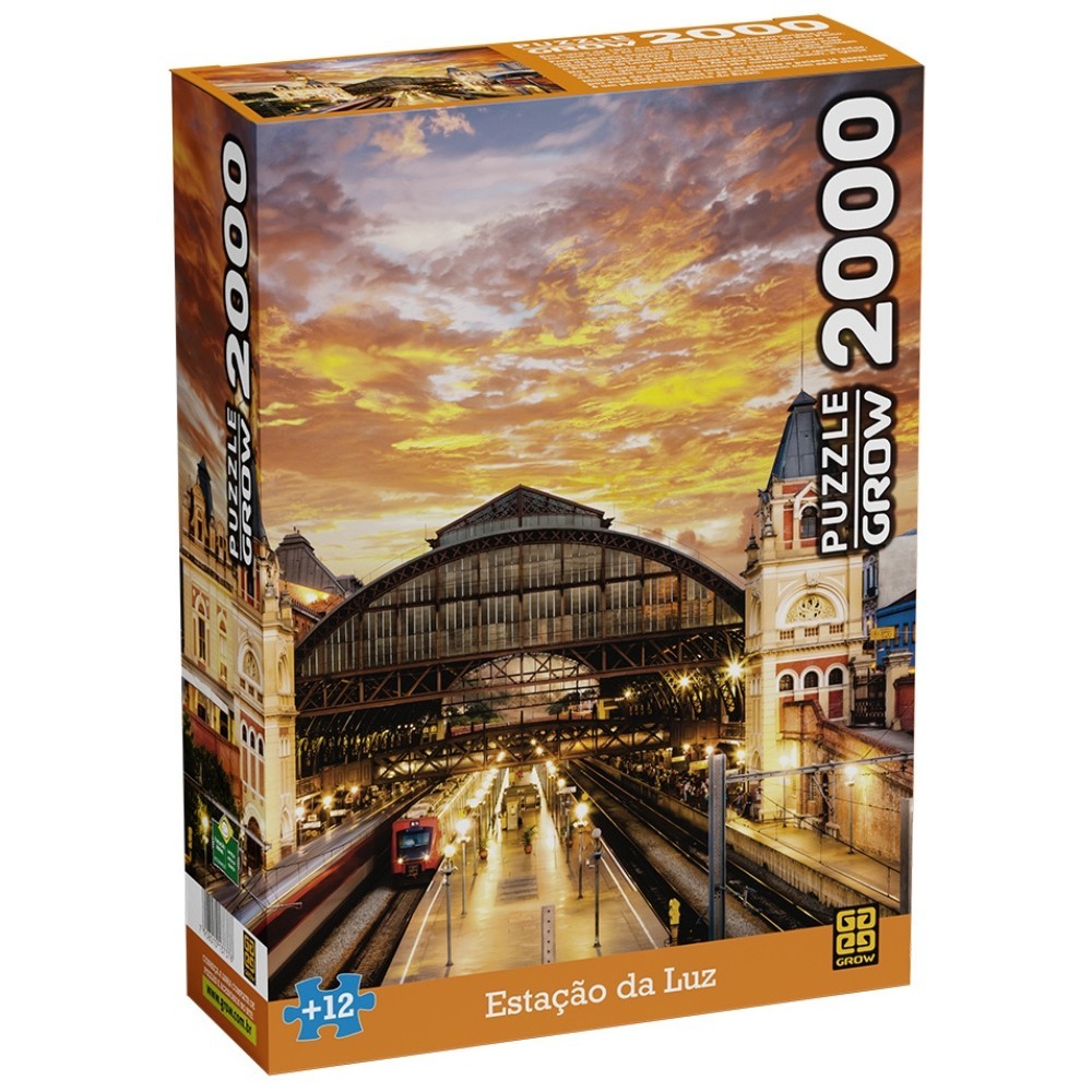 Quebra Cabeça Estação DA Luz 2000 Peças Grow Puzzle Jogo Didático