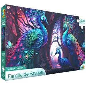 Quebra Cabeça Família DE Pavões 2000 Peças Ggb Brinquedos Puzzle