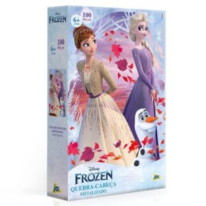 Quebra-Cabeça Frozen Metalizado 100 Peças Toyster