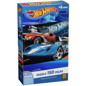 Quebra Cabeça Hot Wheels 150 Peças Grow Puzzle Carros Corrida