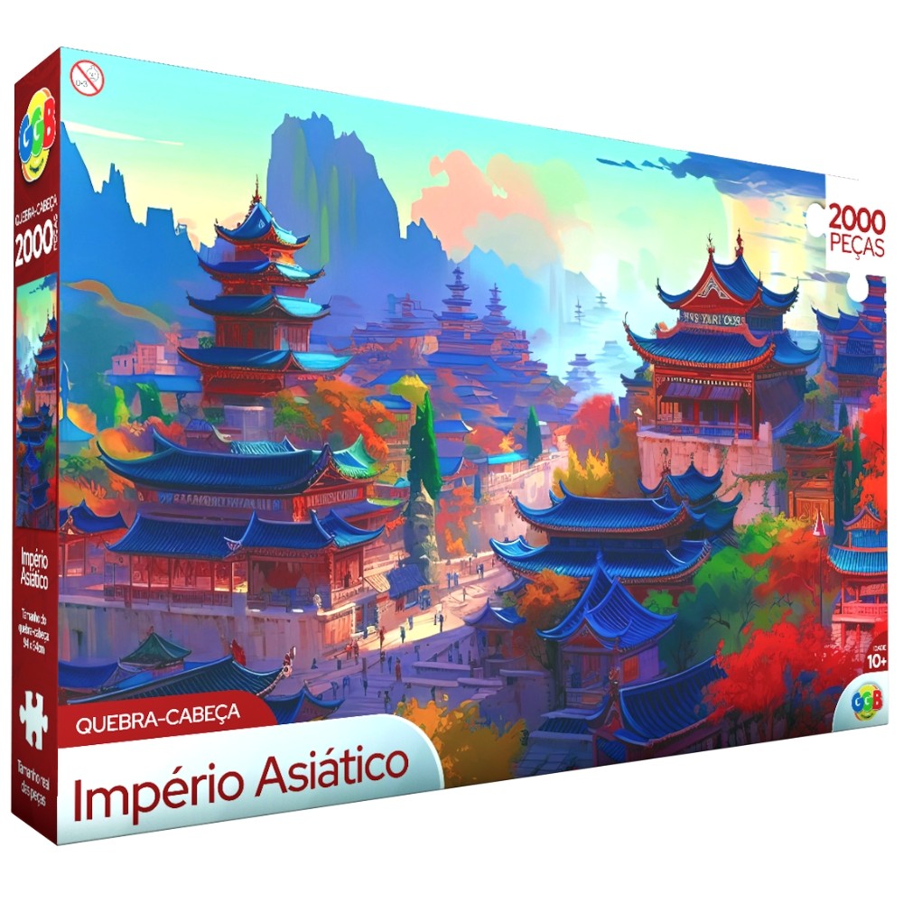 Quebra Cabeça Império Asiático 2000 Peças Ggb Brinquedos Puzzle