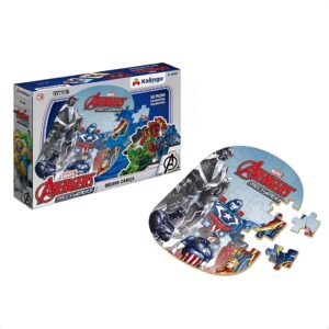Quebra-Cabeça Infantil Avengers Mech Strike 30 Peças Em Madeira