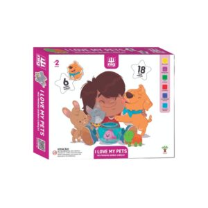 Quebra-Cabeça Infantil I Love My Pets 30 Peças Madeira Nig 0439