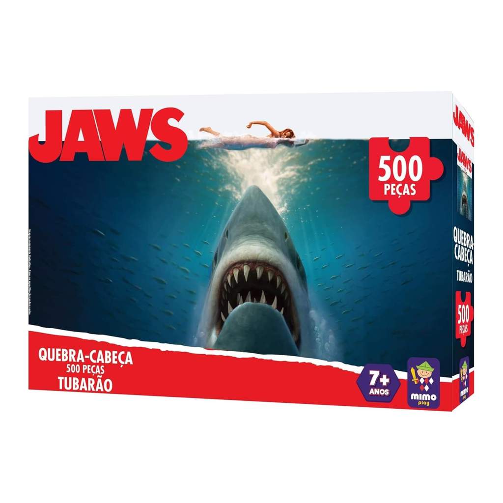 Quebra-Cabeça Jaws Tubarão 500 Peças Mimo Toys 3030