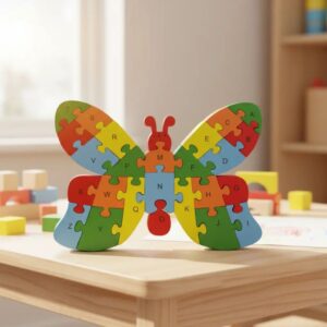 Quebra-cabeça Madeira Infantil Educativo Montessori Animal Borboleta