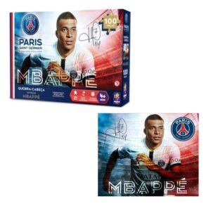Quebra Cabeça Mbappe 100 Peças Puzzle Psg Mimo Toys Jogo Brinquedo