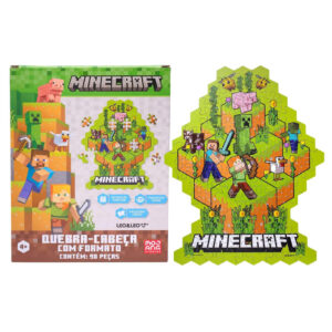 Quebra-Cabeça Minecraft com Formato 98 Peças Caixa Leo&Leo Leonora