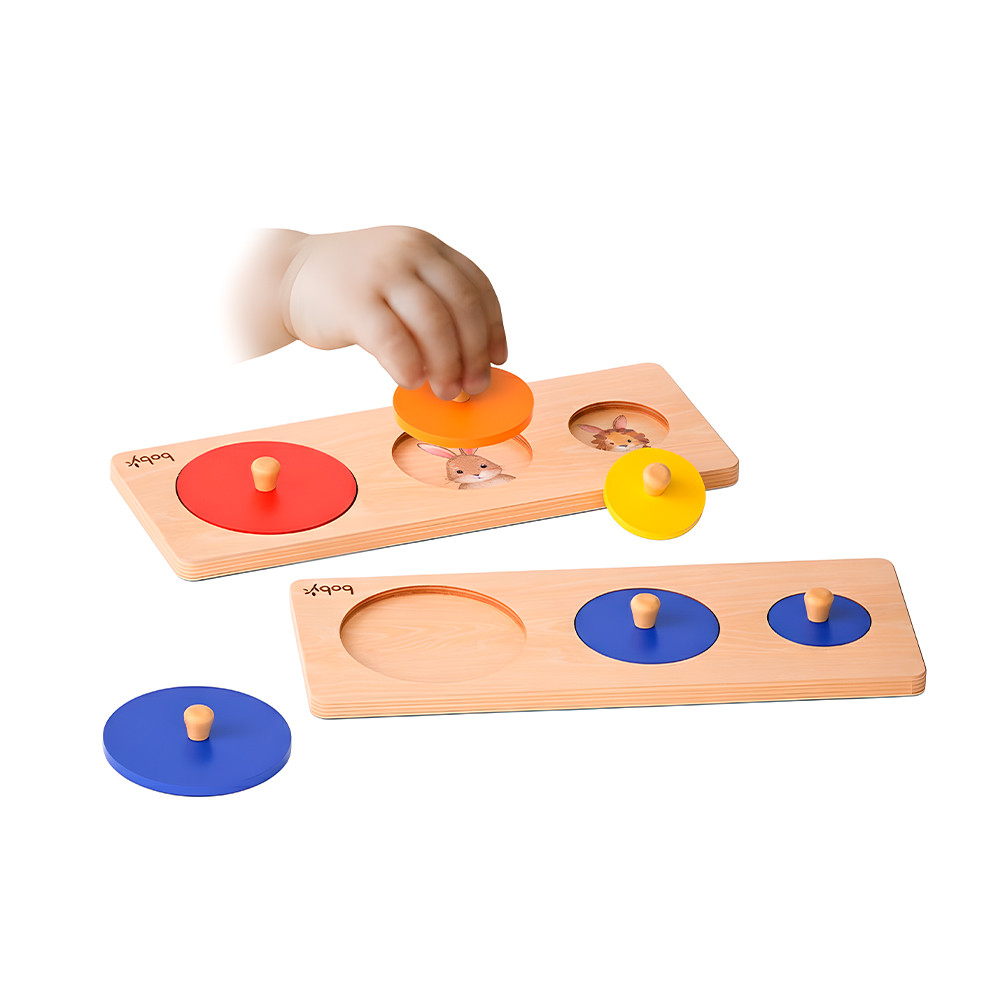 Quebra-cabeça Montessori de Madeira Boby Empilhar Formas — Brinquedos