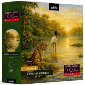 Quebra Cabeça Pantanal 1000 Peças Madeira Babebi Puzzle Natureza