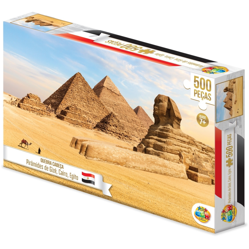 Quebra Cabeça Pirâmides DE Gizé 500 Peças Ggb Brinquedos Puzzle