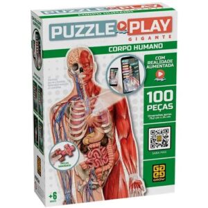 Quebra-cabeça Play Gigante Corpo Humano 100 Peças Grow