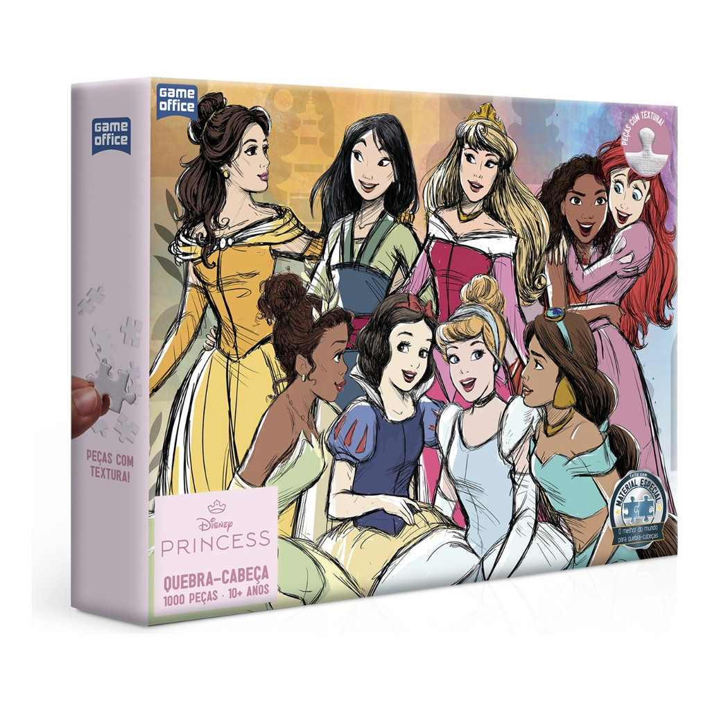 Quebra-cabeça Princesas Disney 1000 Peças Game Office — Brinquedos