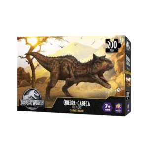 Quebra-Cabeça Puzzle 200 Peças Carnotauro Jurassic World Mimo Toys