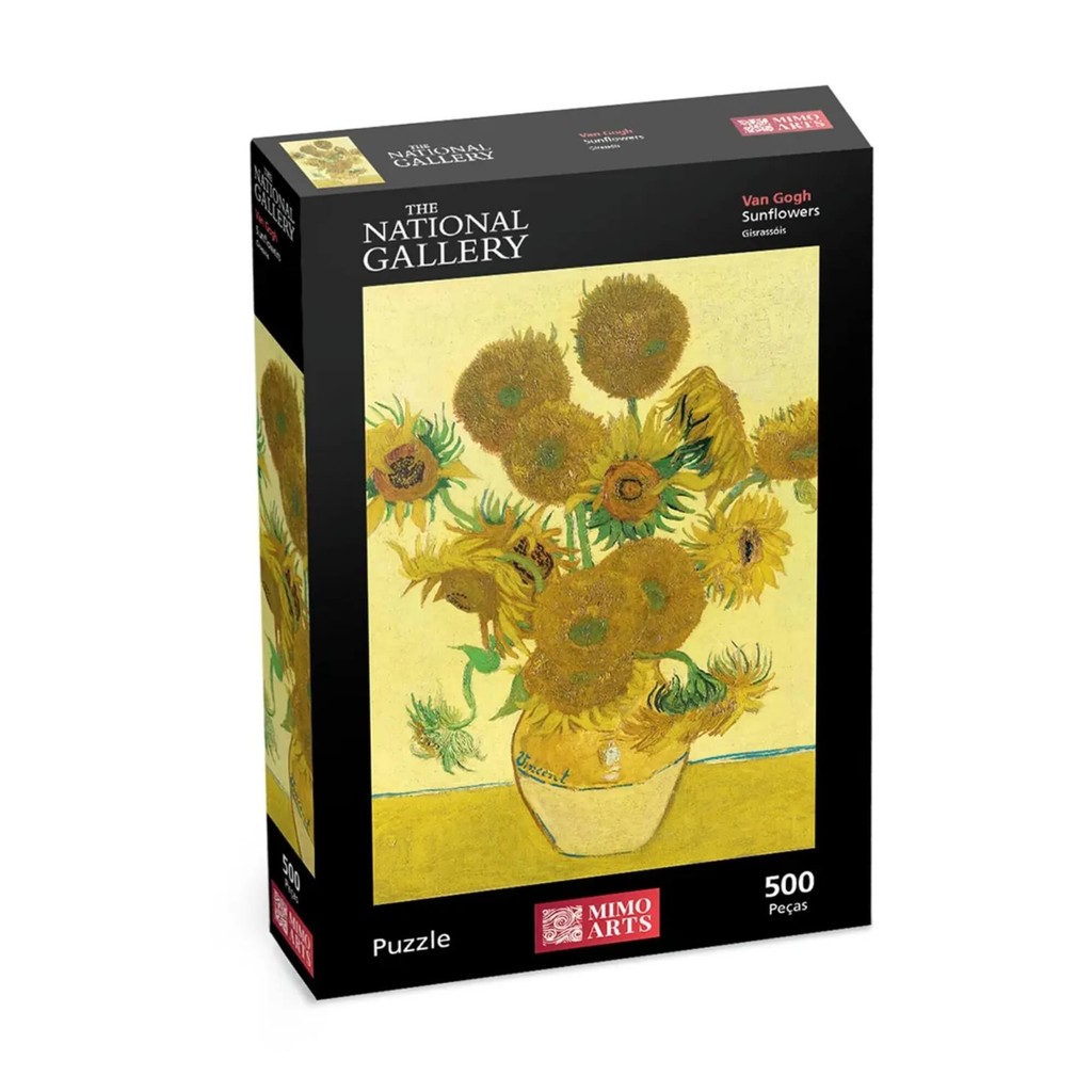 Quebra-Cabeça Puzzle 500 Peças Girassóis Van Gogh Mimo Toys 2602 — Brinquedos