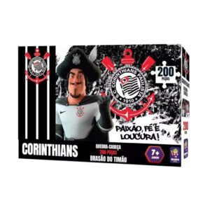 Quebra-Cabeça Puzzle Coleção Corinthians Brasão Timão 200 Peças Mimo
