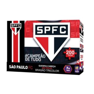 Quebra-Cabeça Puzzle Coleção São Paulo Brasão Tricolor 200 Peças Mimo