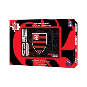 Quebra-Cabeça Puzzle Colecionável Futebol Flamengo Brasão 200 Peças