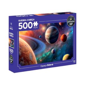 Quebra-Cabeça Puzzle Peças da Imaginação Espaço Sideral 500 peças