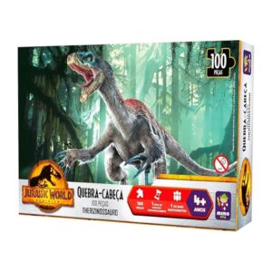 Quebra Cabeça Therizinosaurus Jurassic World 100 Peças Mimo Toys